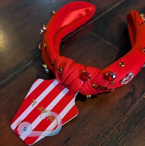New Red Piper K Heart Headband